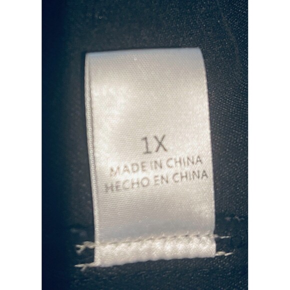 SAVANNAH JANE Pearls & Rhinestones Black Distressed Denim Boho Jacket 1X - Picture 5 of 12